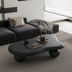 47 Inch Cloud Shaped Coffee Table with 3 Ball Legs for Living Room