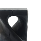 MGO Twist Shape Side Table, Wood Like Texture Accent Table