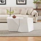 Modern MGO Coffee Table Set, 2-Piece Geometric Nesting Tables