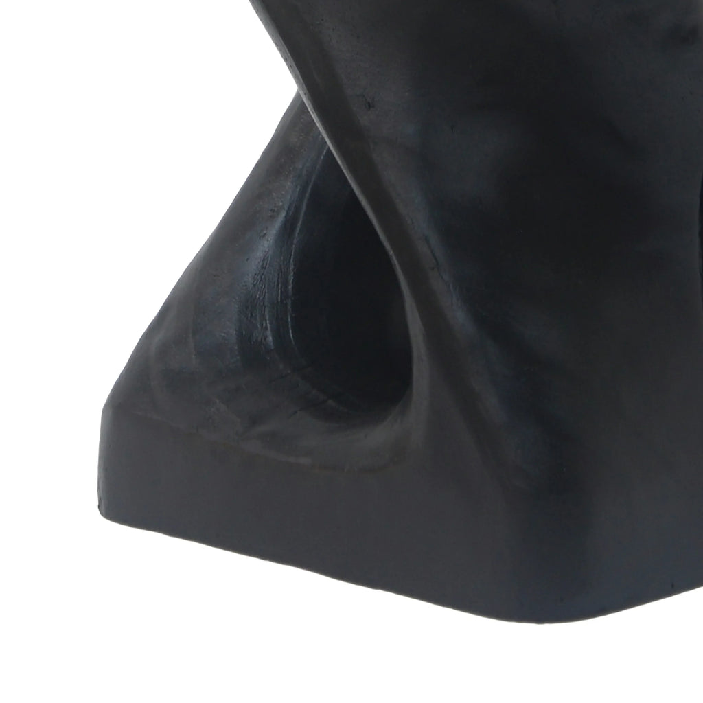 MGO Twist Shape Side Table, Wood Like Texture Accent Table